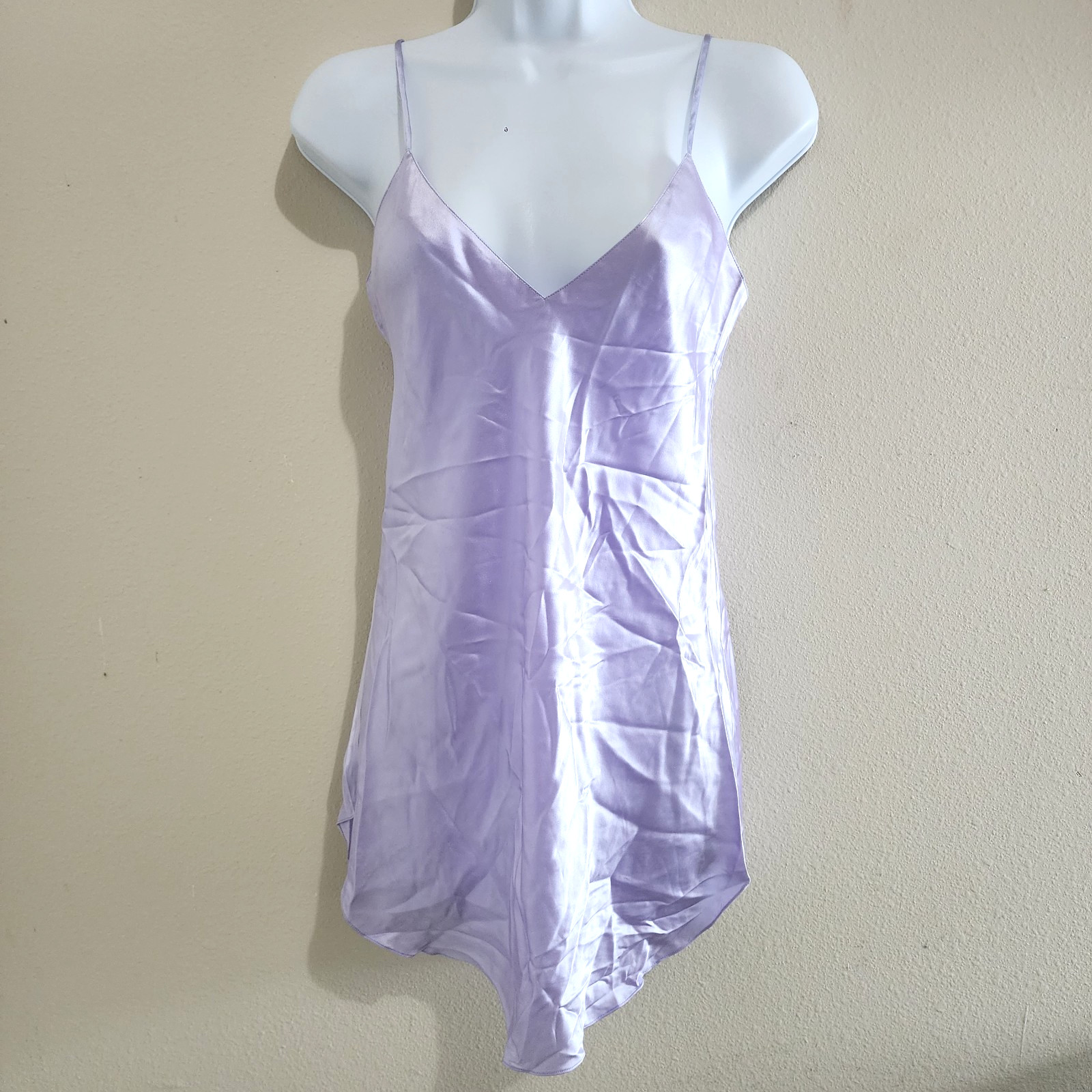 NWT Vintage Victoria’s Secret 100% Silk Slip Nightgown Lilac Purple XS Petite