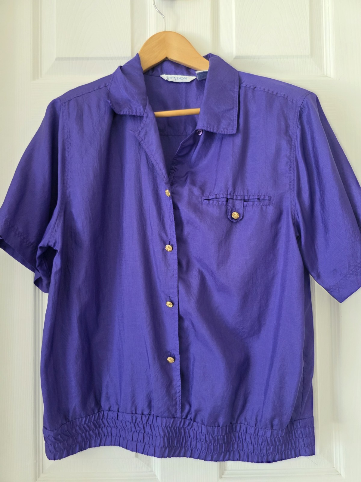 Vintage Ship’n Shore 3 Pack Bundle Short Sleeve Button Retro Blouses Size 8