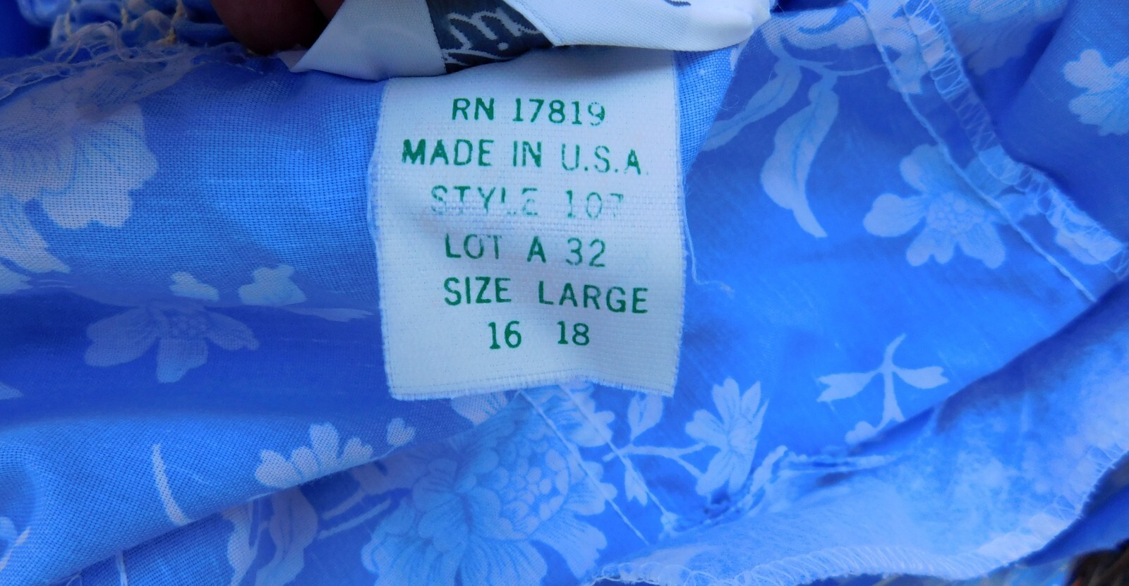 VTG 70’s Prairie Smocked Ruffle Lace Tie Back Floral KINGLY BRAND 16/18 EUC