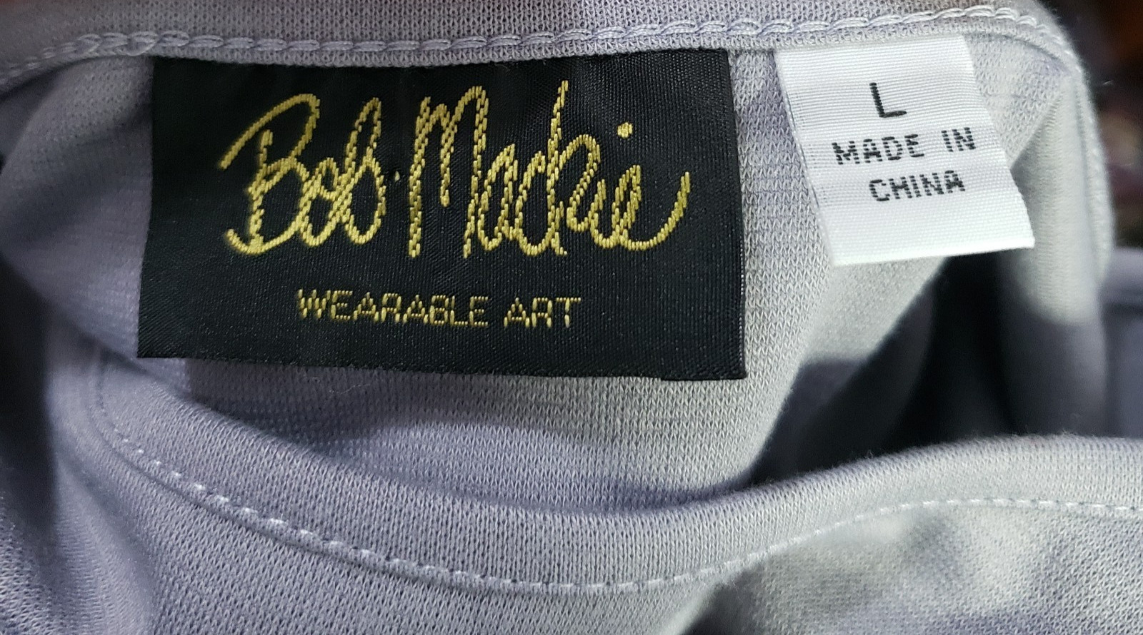 Bob Mackie Art to Wear Color Block Black Grey VTG L