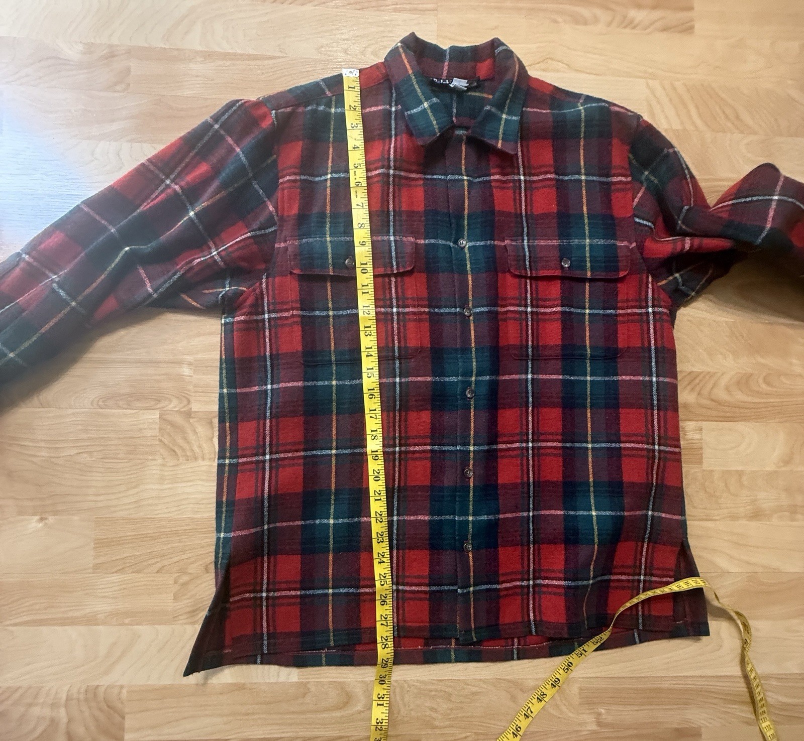 Rare Vintage Ralph Lauren Wool Tartan Plaid Button Down Woman’s Shirt Med-Lg