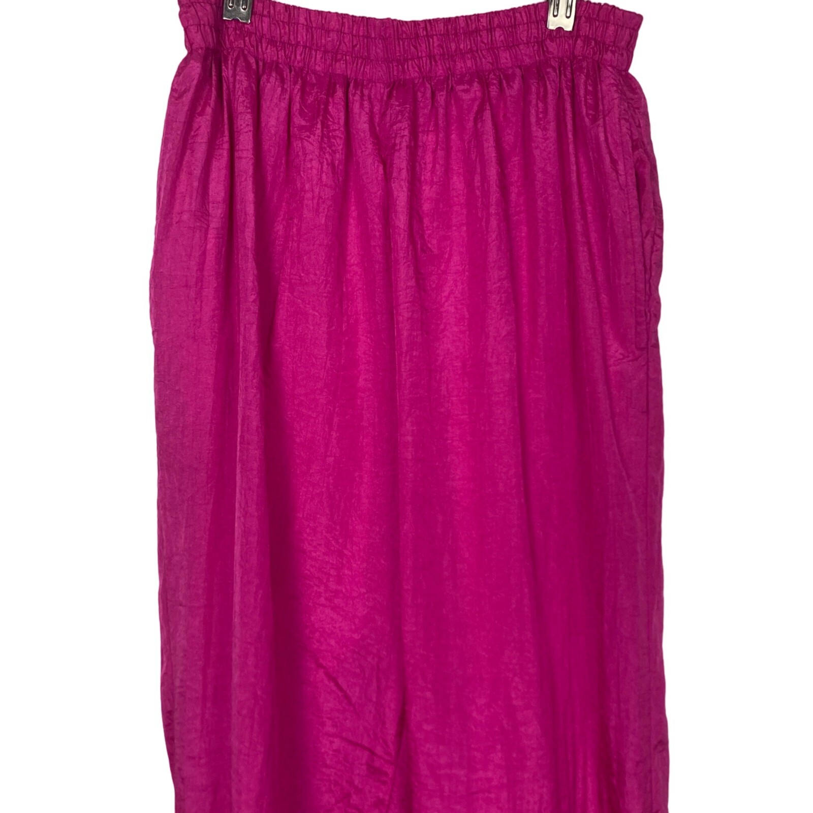 Vintage Pink Satin Track Pants Womens XS Lined Kidcore Barbiecore 80s 90s