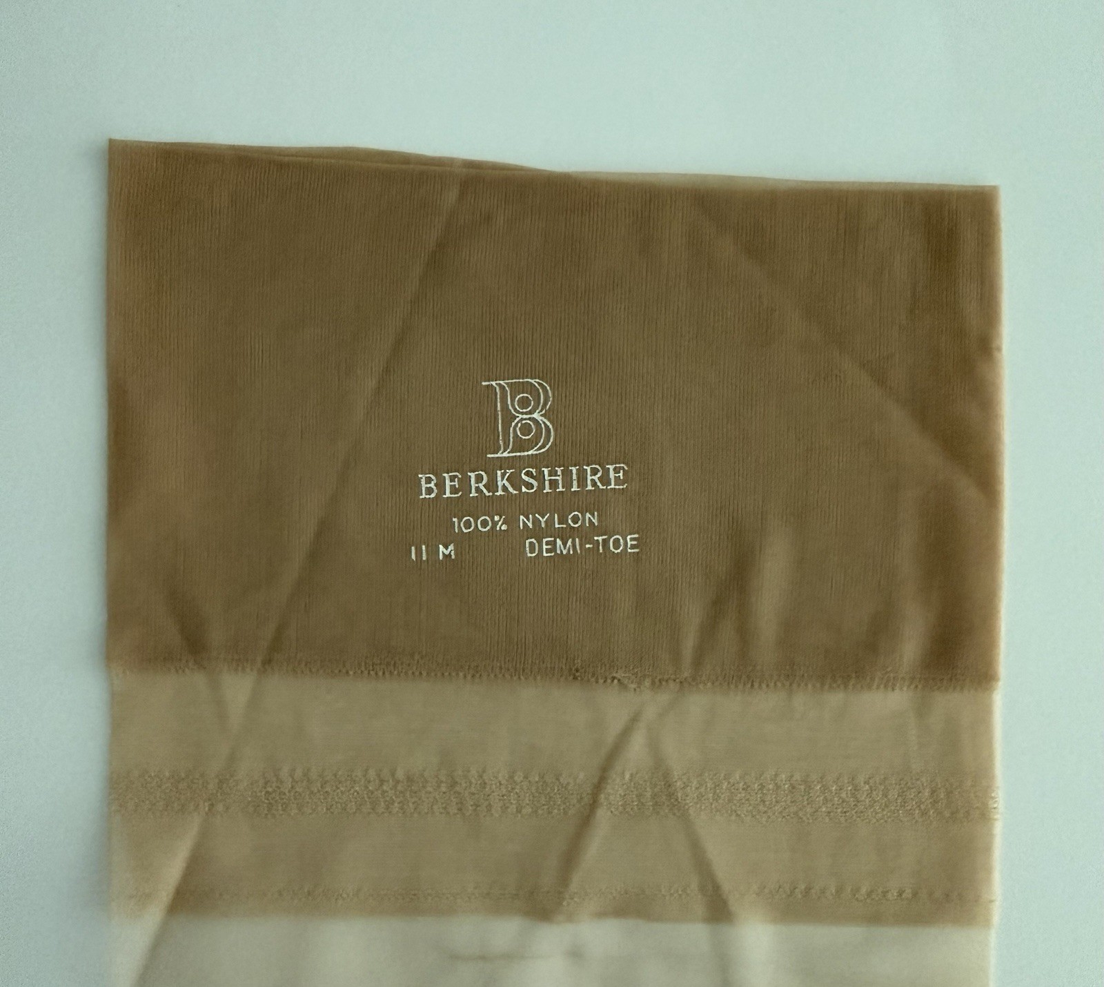 Vintage Berkshire Seamless Flat Knit Stockings W/ Demi Toe + Bare Heel