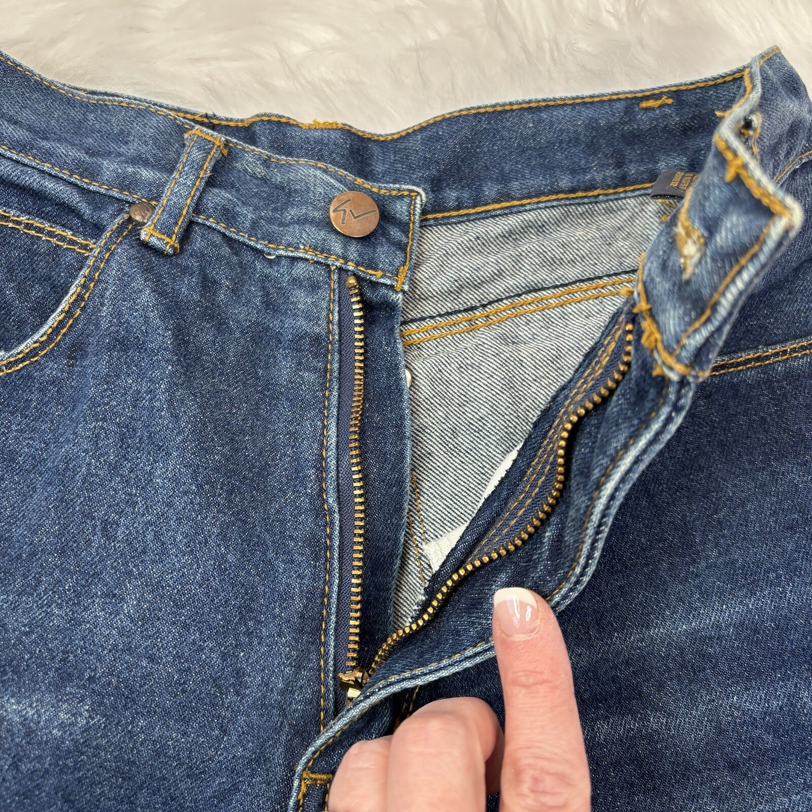 Gloria Vanderbilt For Murjani VINTAGE Staight Leg Jeans 8 Fit Small 25” Waist!!