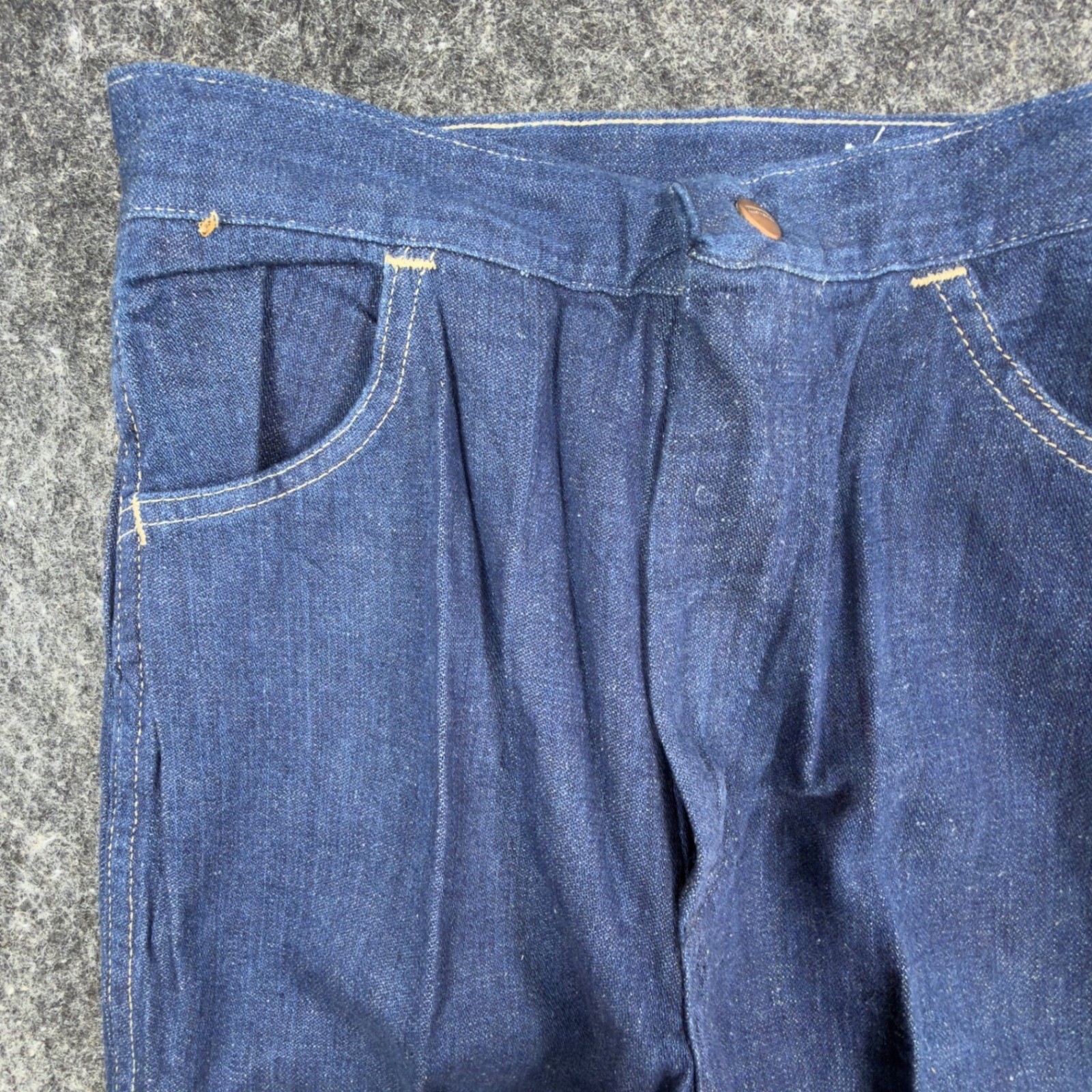 Maverick Vintage 70s Flare Jeans Juniors 9 Blue Cotton NWT Deadstock Made in USA