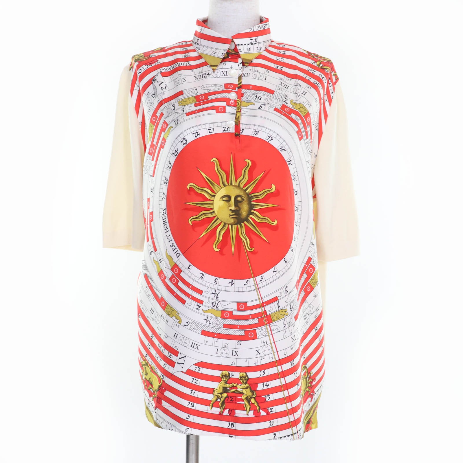 HERMÈS Hermes Astrology Twill Laine Silk Knit Polo Shirt – DUTY FREE
