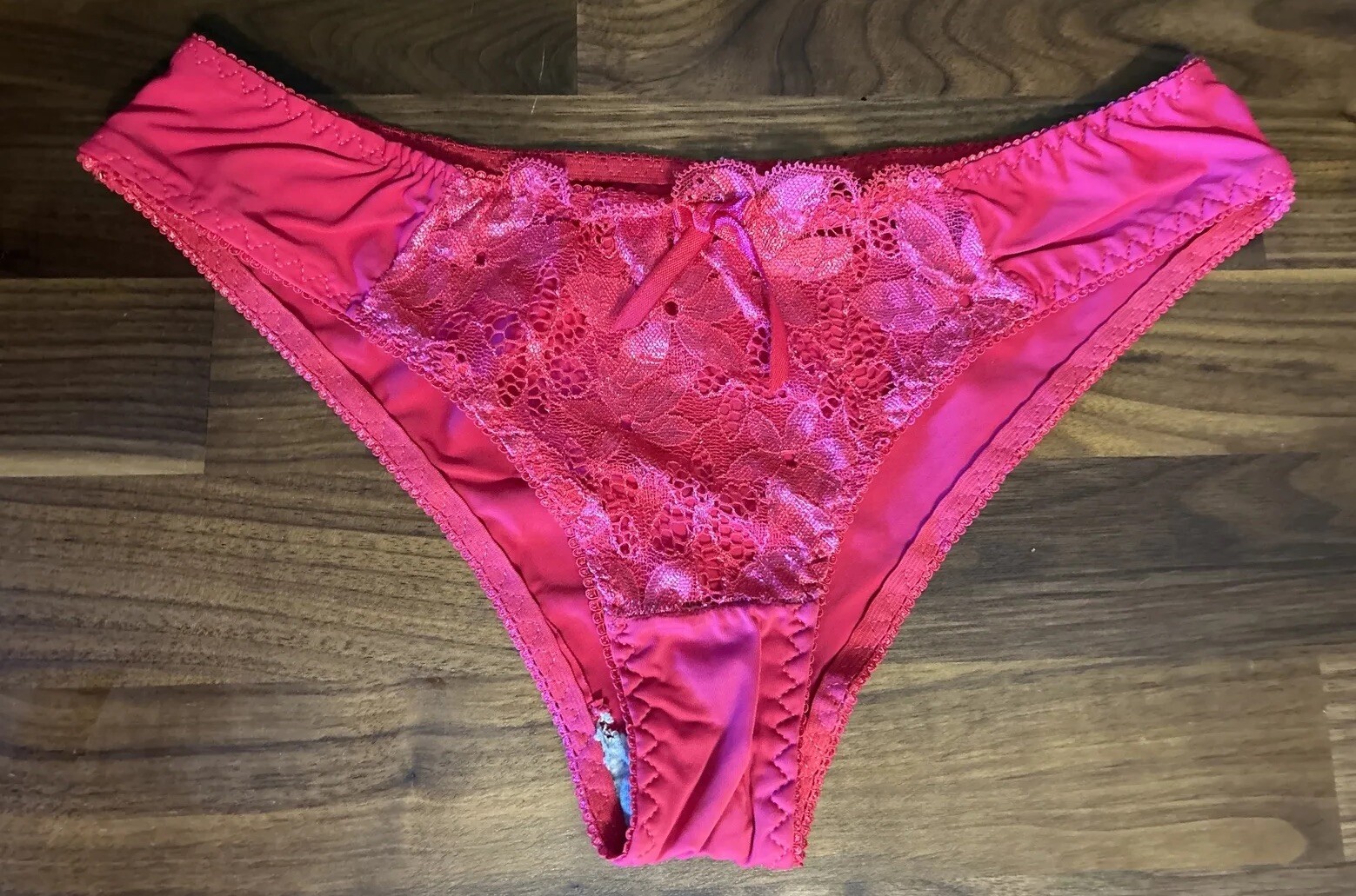 Vintage FLORAL LACE FRONT Panties Silky Nylon Medium Second Skin Sissy