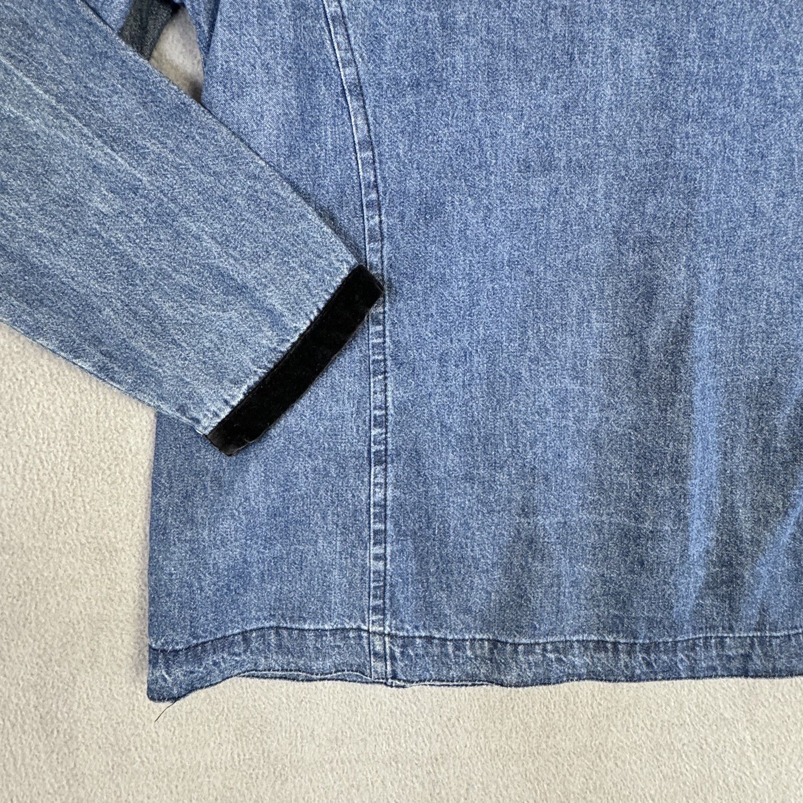 VINTAGE Stampede Denim Jacket, Button Up, USA Made, Western, Women’s Large
