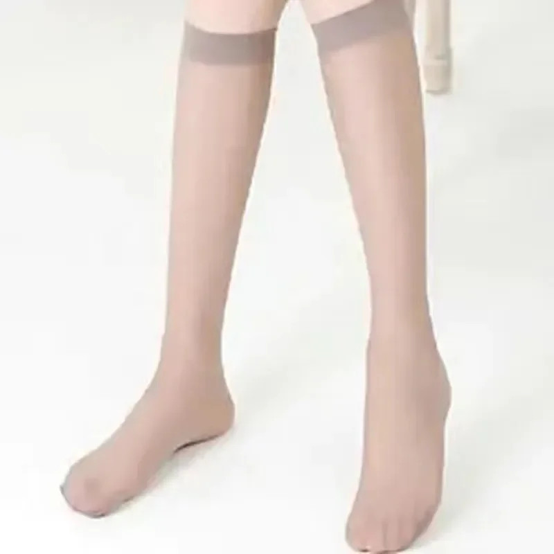 5 Pairs Ultra-thin Nylon Stockings Transparent Elasticity Ladies Knee Sock