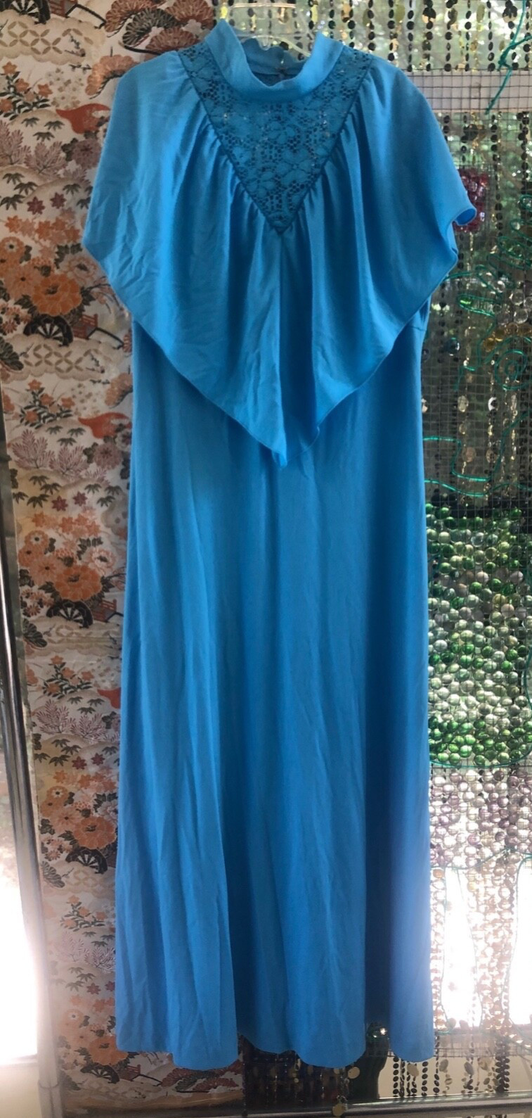 Maxi Romantic Day Dress 70’s Summer Cottagecore Disco Fairy Whimsical L