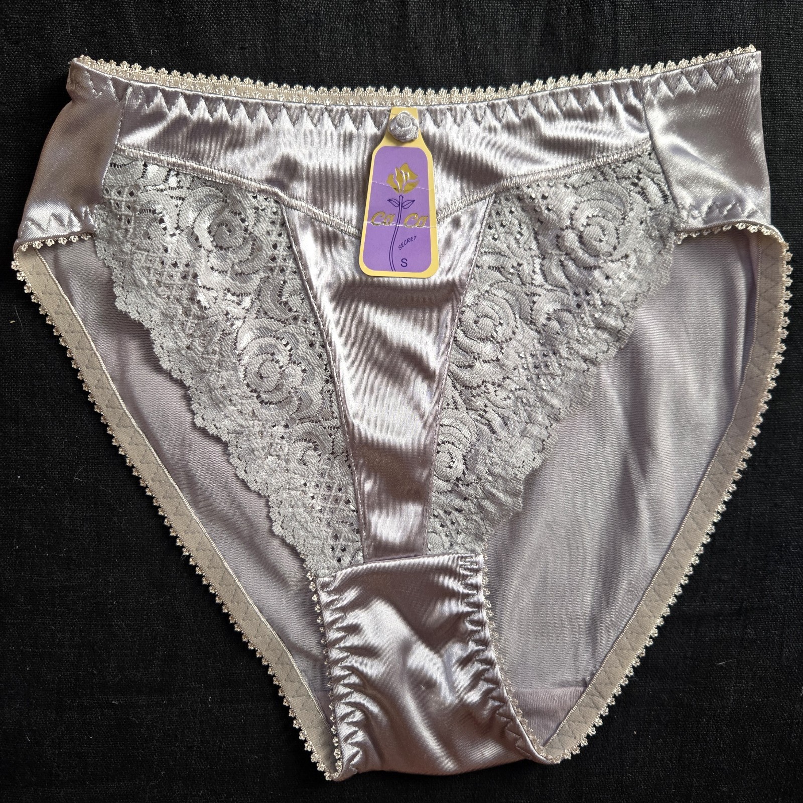 Vintage Co Co Secret Satin Panties- Small- Lace- 2 Pairs