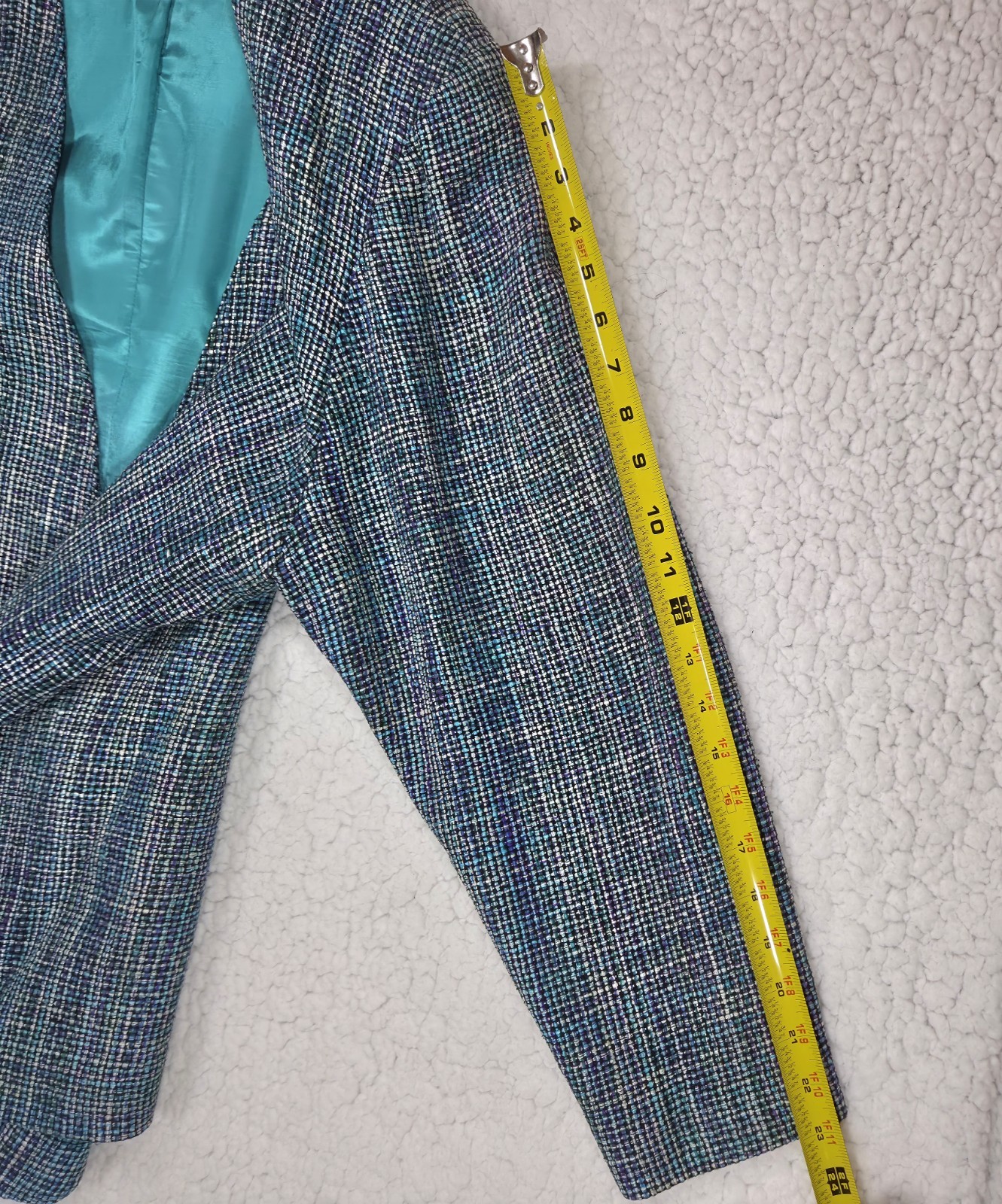Westbrook Classics Atlanta Womens XL 100% Silk Multicolor Tweed Blazer Jacket