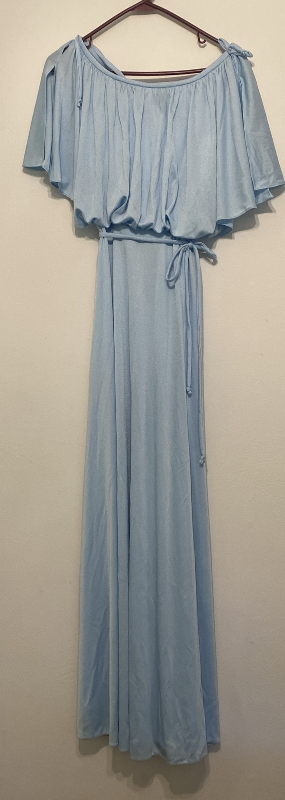 Vintage 1979 Blue Maxi Dress Size 9/10