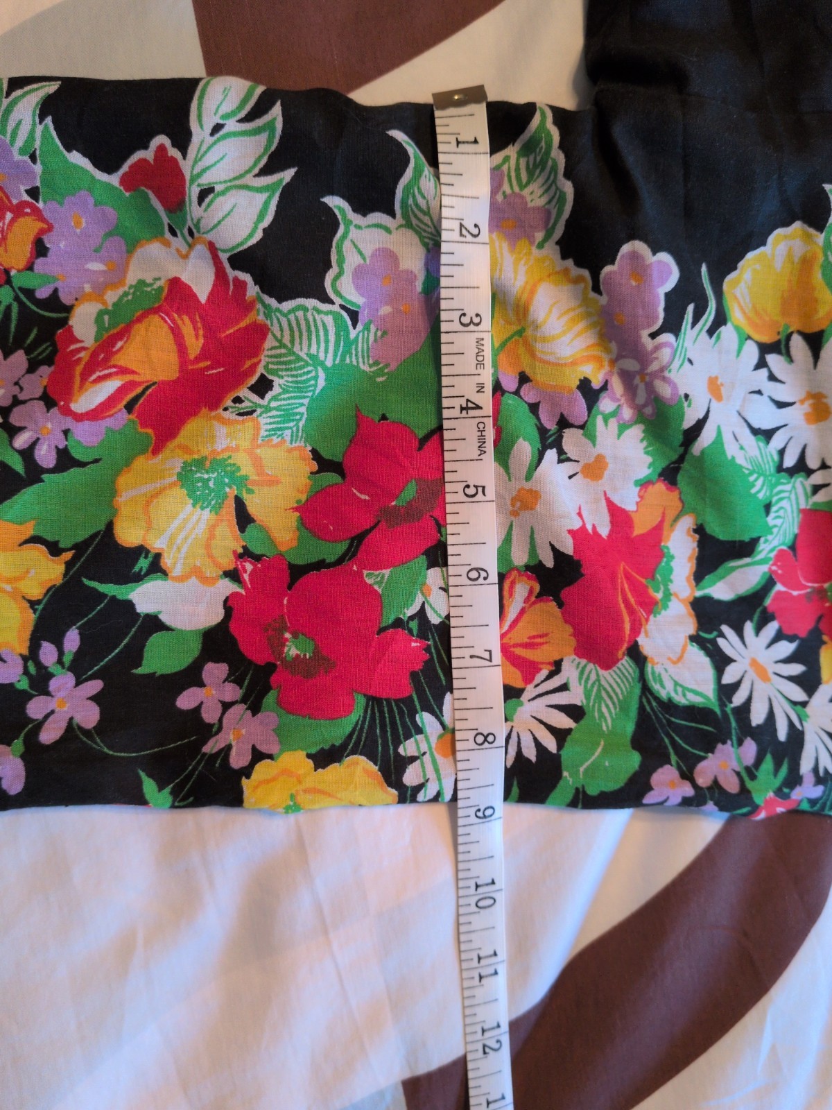 Vintage Lined Kaftan Cotton Blend Black Floral Women’s Size M/L Mumu Grannycore