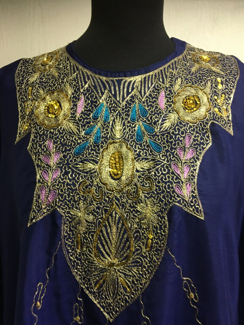Women’s Vintage 90’s embellished caftan with pants | draw string harem pants