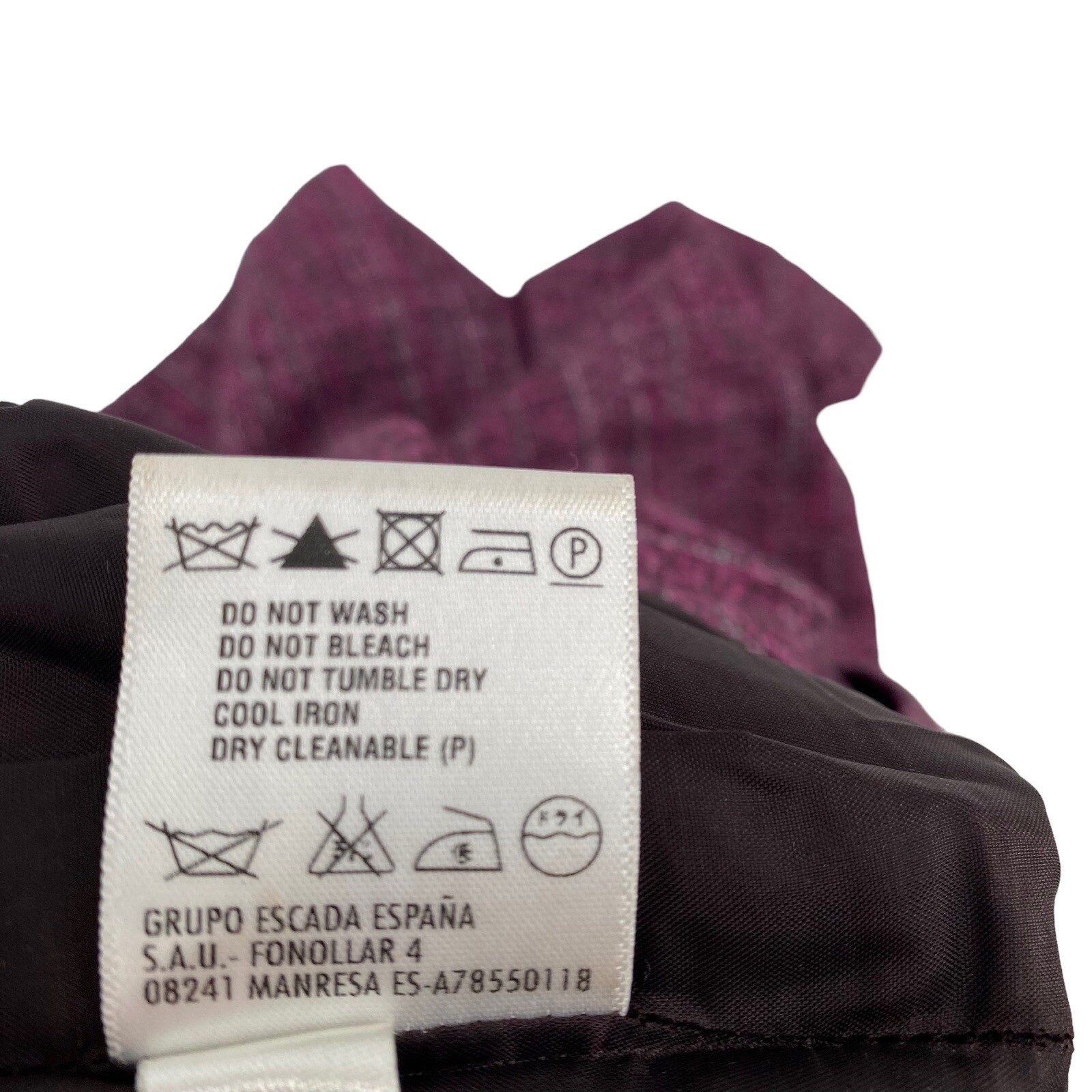 ESCADA Pencil Skirt Size 36 Wool Silk Purple Tweed Lined Chic Career