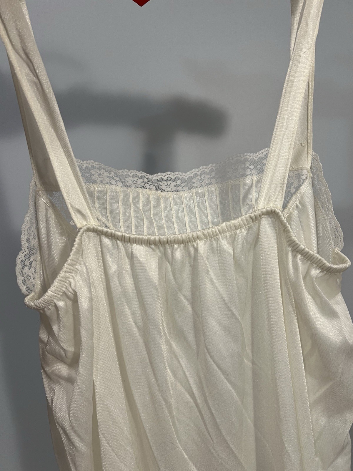 Vtg Jennifer Dale Lace Details Long 100% Nylon Nightgown-Union Made USA Size:9
