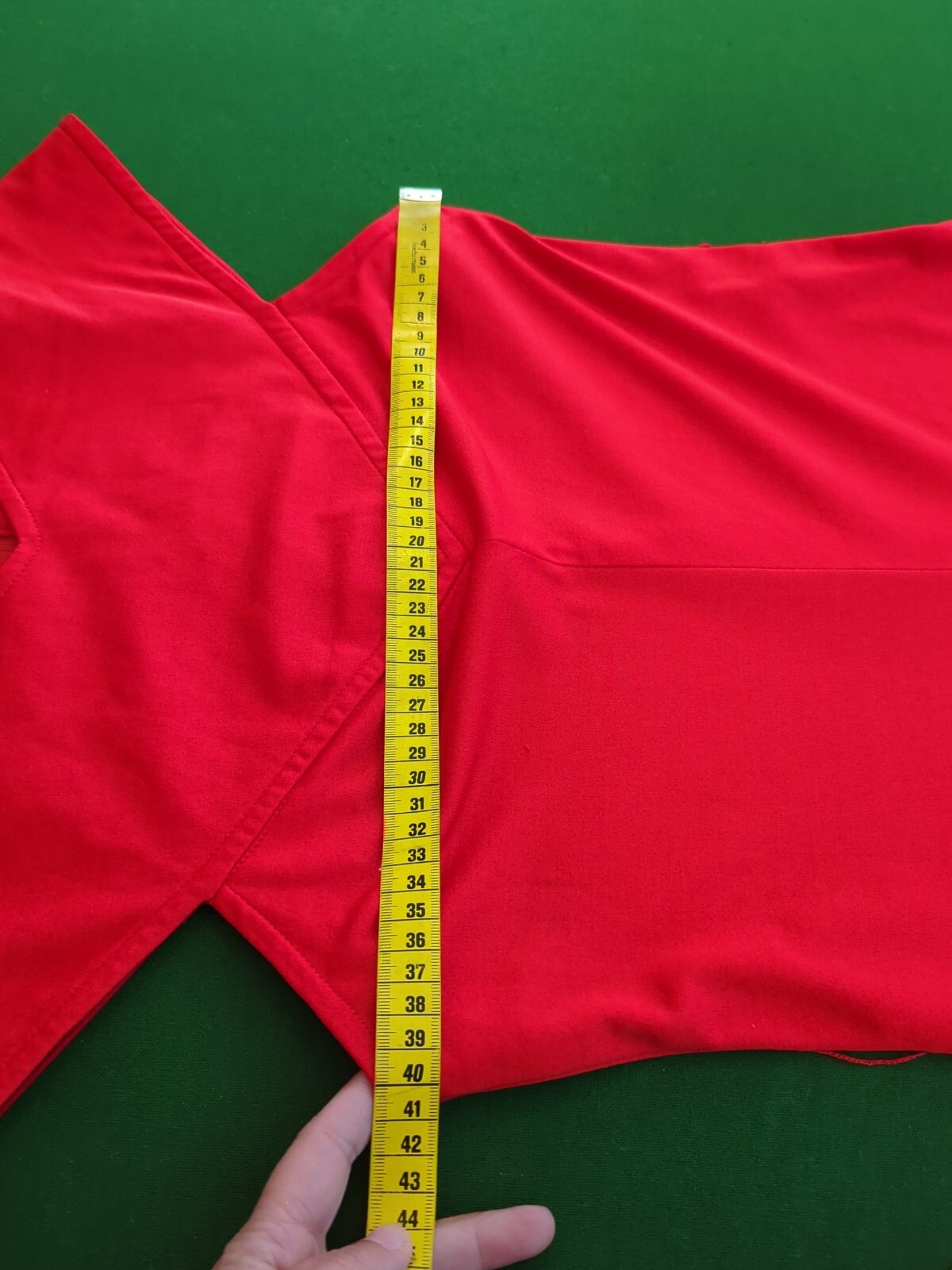 VINTAGE 70s Dress RED XXS-XS fits AU 6-8