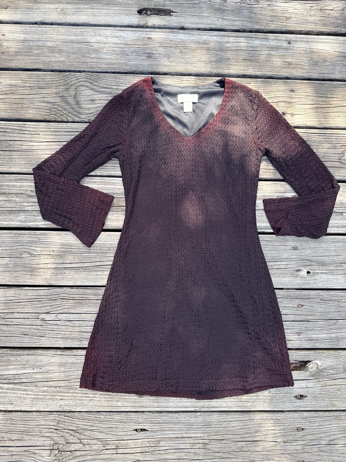Vintage 90s 2000s Express Tricot Crochet Boho Mini Dress