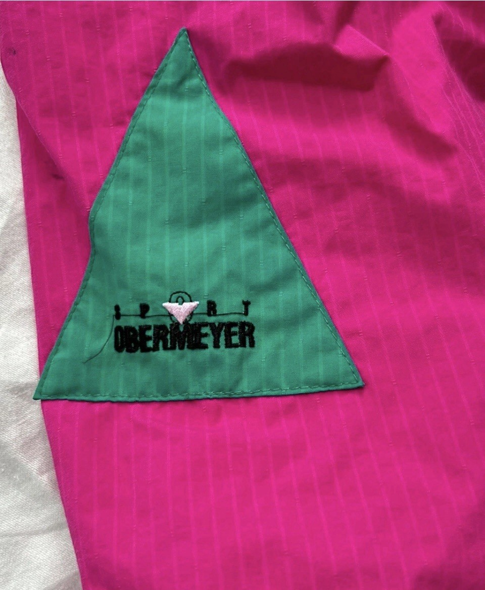 Awesome! VINTAGE Obermeyer Ski Jacket Pink Colorblock 80s Retro Size 10 L/XL