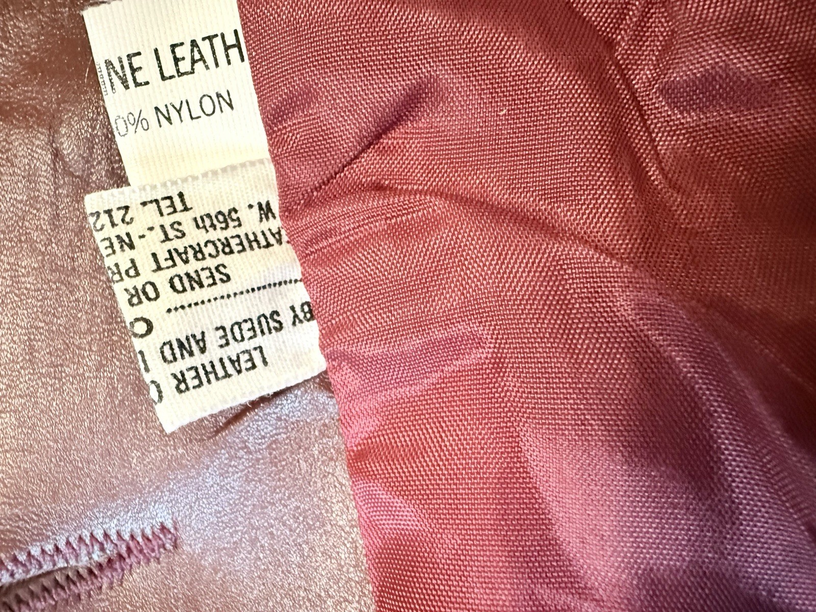 Vintage Split End LTD Red Leather Jacket Size 13/14 80s Women S/m