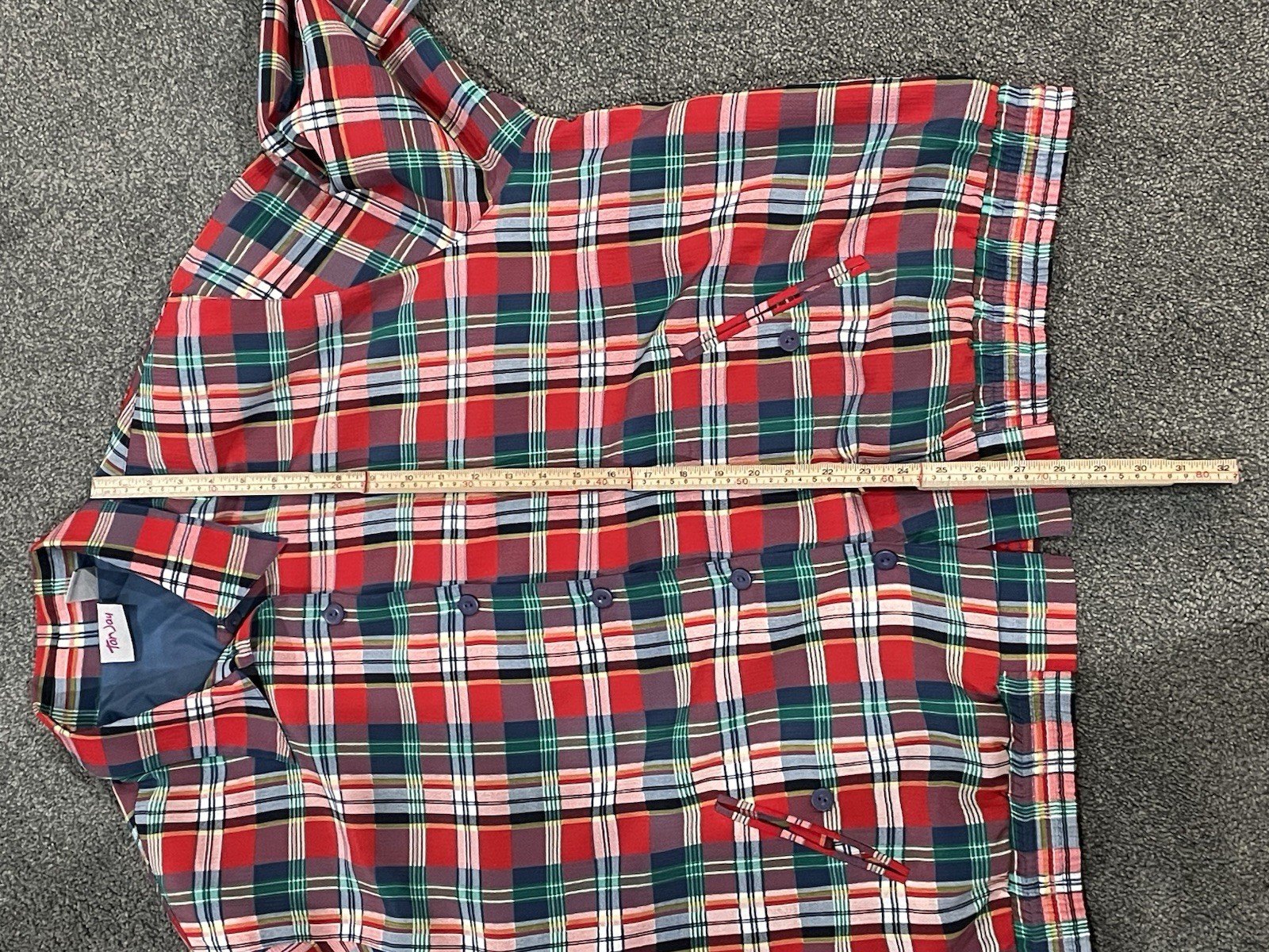 Vintage Tartan Plaid Lightweight Spring Jacket Size XL 90’s Y2K Preppy Golf Core