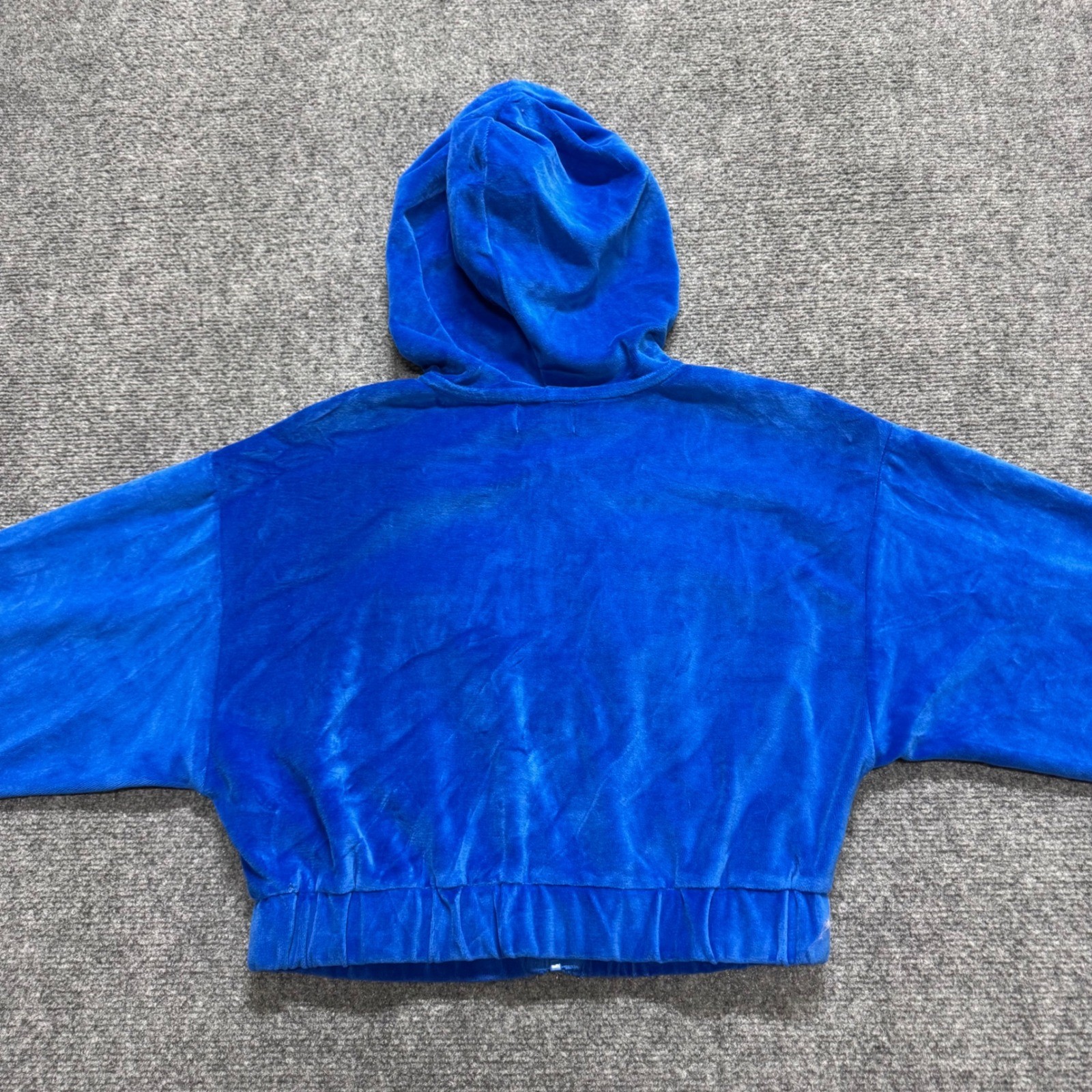 VTG Juicy Couture Velvet Full-zip Jacket Women’s S Blue Y2K Hoodie 90s
