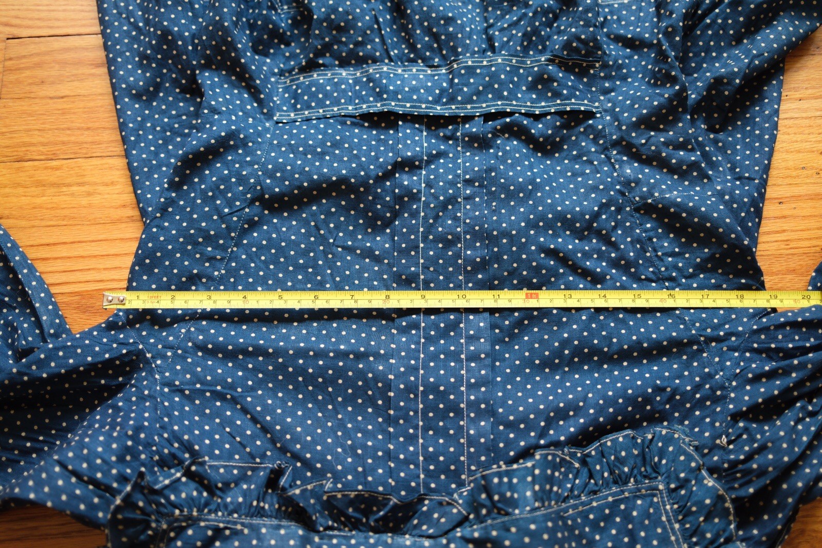 Extremely Rare Blue Indigo Calico Antique Blouse, Possible Maternity Cut