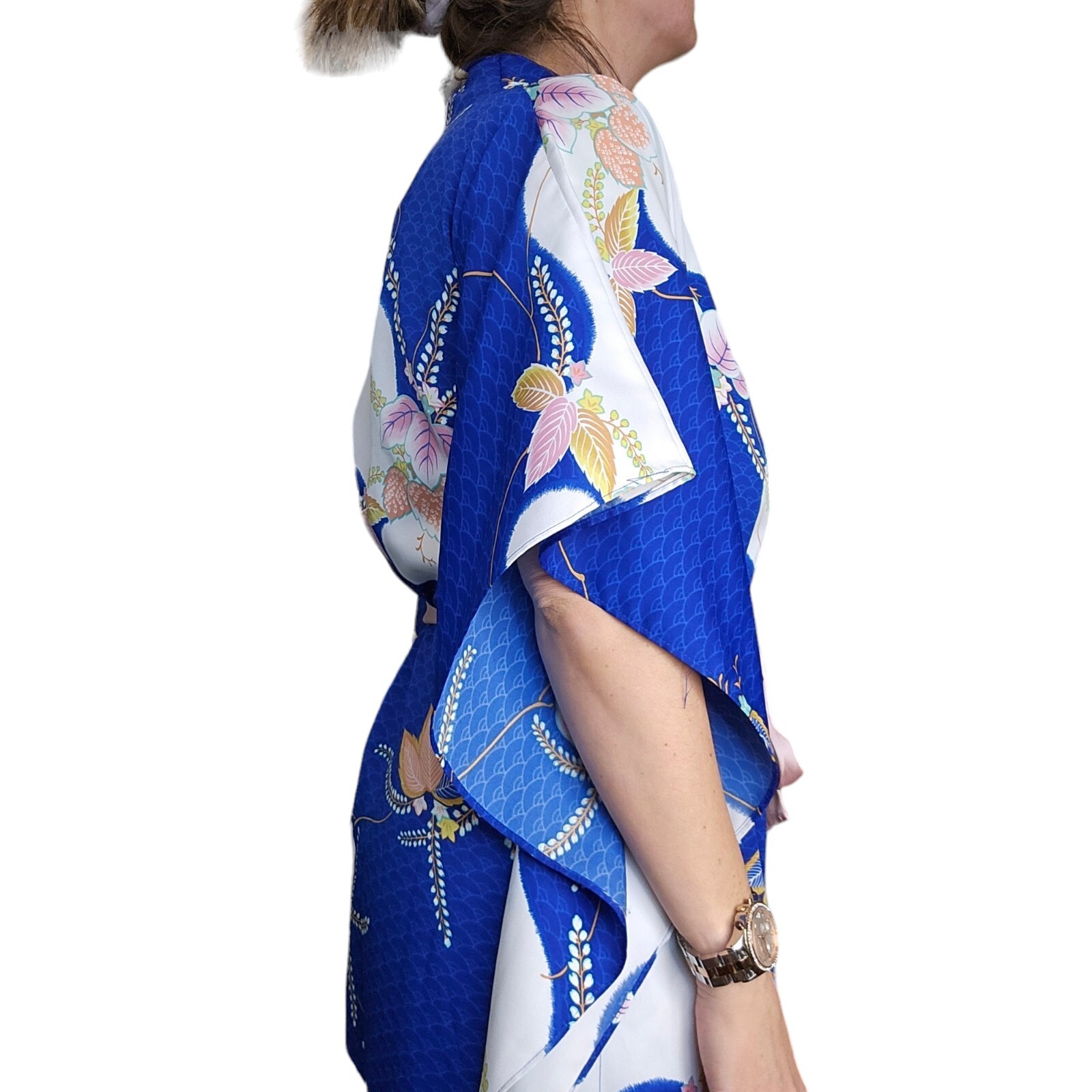 Vintage 60s Waltah Clarke’s M Hawaiian Asian Inspired Floral Muumuu Maxi Dress