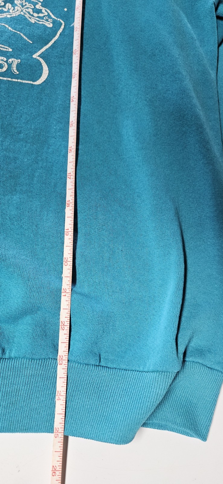 Vintage 80’s Descanso CA Desert Jerzees USA Womens L Turquoise Sweater