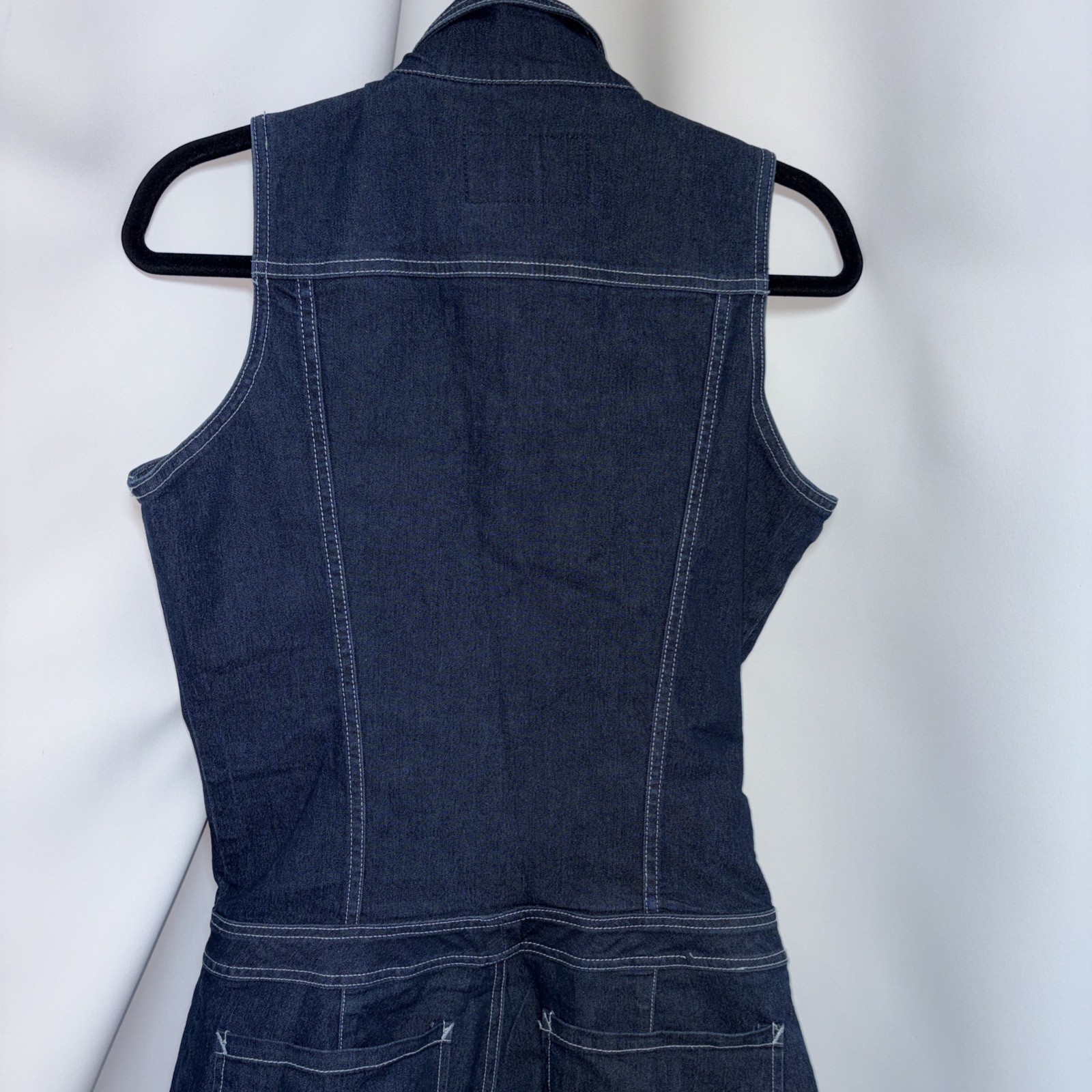 Vintage Sergio Valente Denim Cropped Jumpsuit Size 32 (12-14)