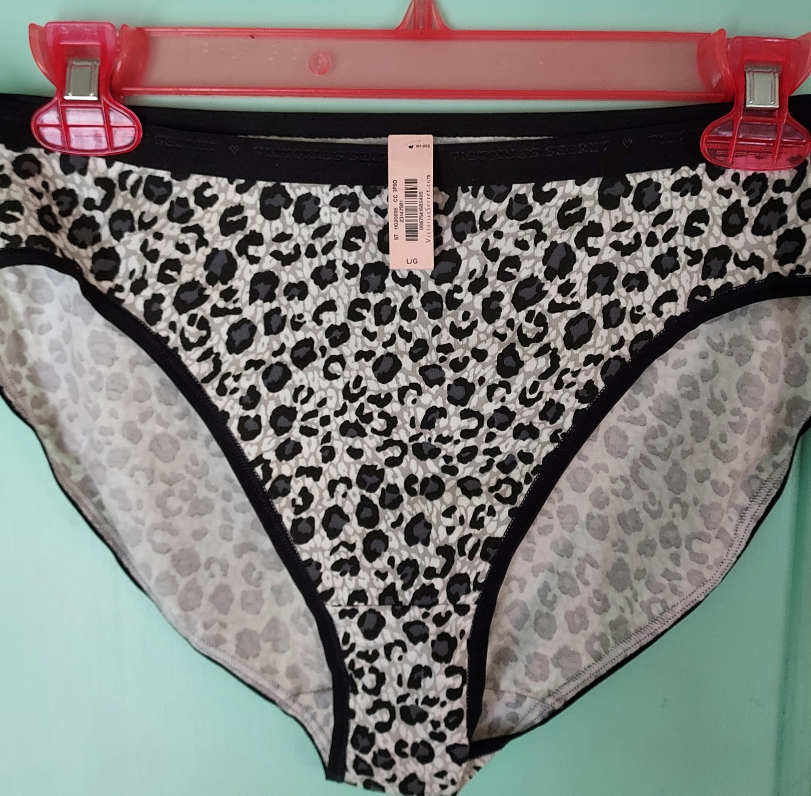 Victoria’s Secret Hi Leg Brief 95% Cotton Size Large Nwt! (2 pair)