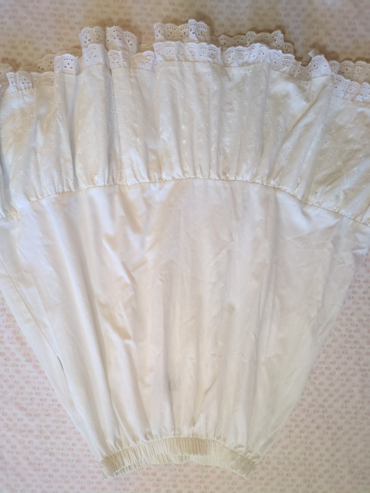 Vintage California Connection White Ruffle Petticoat Skirt M Cottagecore Slip