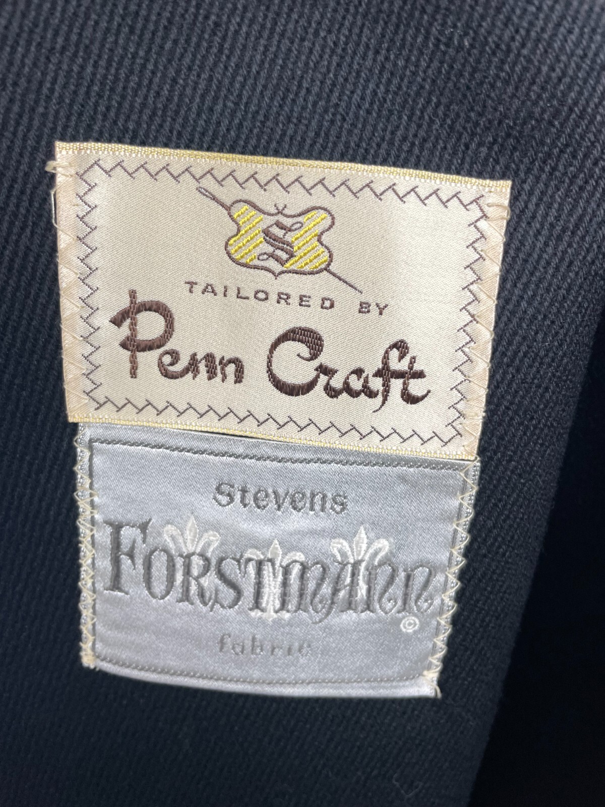 Vintage Forstmann by Penn Craft Women’s Black Fur Collar Asymmetric Button Coat