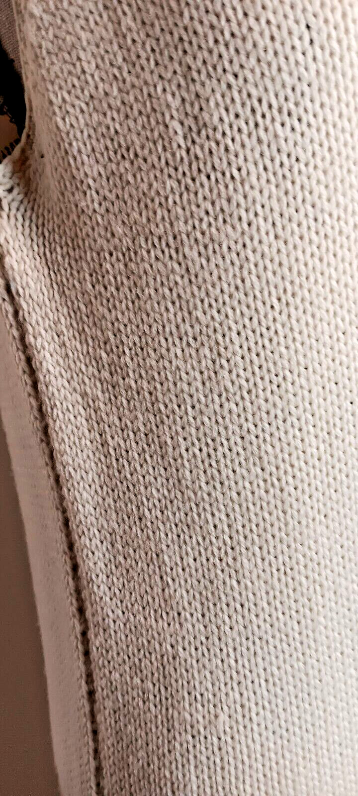 Vintage Phil Rose of California Hand Knit Cream Sweatershift Dress, Medium READ