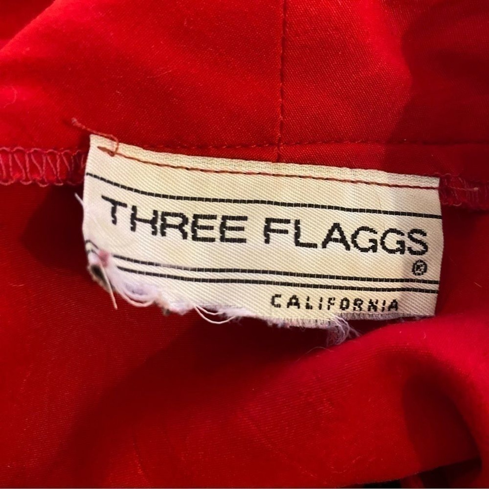 Vintage 90s Three Flaggs Button Cardigan Red