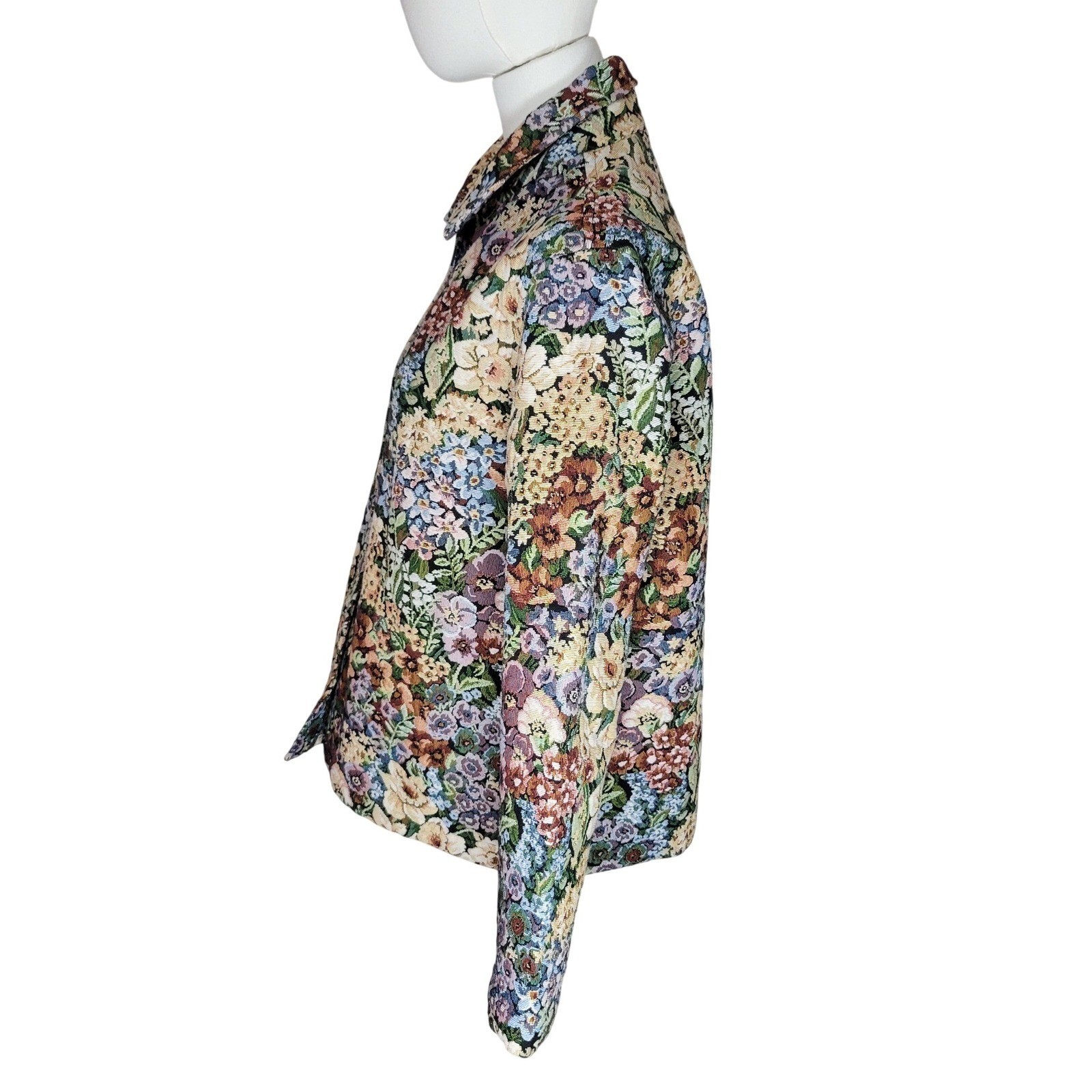 Draper & Damon’s Vintage Floral Tapestry Jacket M Cottagecore Academia Romantic