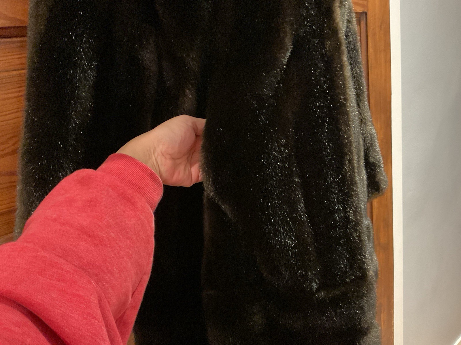 Vtg Tissavel France Country Pacer Faux Mink Fur Coat S/M Jacket Mob Wife 1970s
