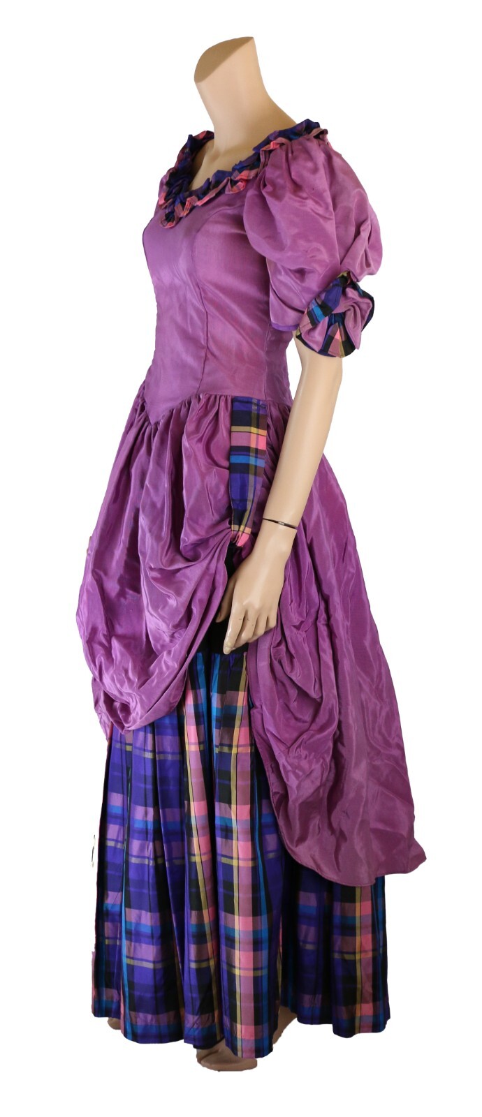 Do You Love Me? Vintage 80s Purple Party Prom Bridesmaid Dress sz 10