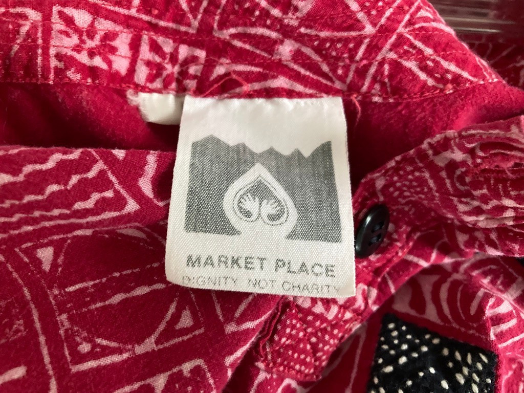 Vintage MarketPlace: Handwork of India batik top red black embroidery ML