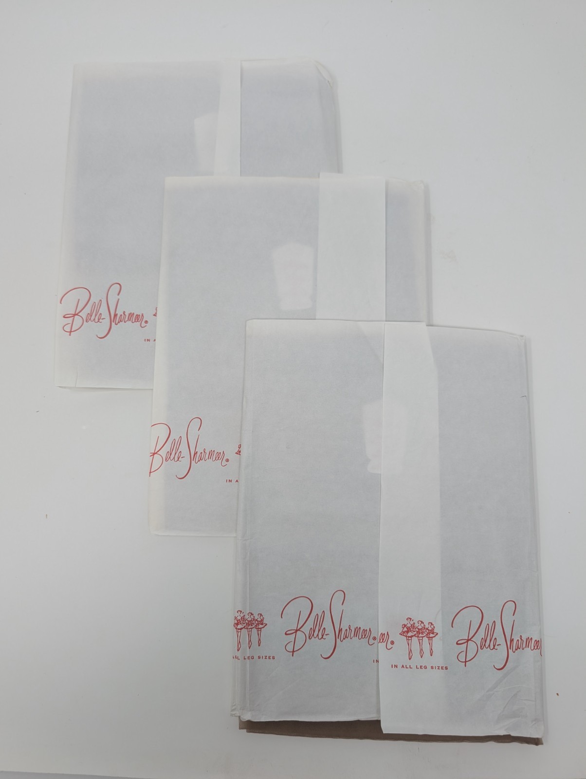 Vtg Belle Sharmeer SEAMED NYLON STOCKINGS 1204V Duchess Taupe Sheer – Size 10.5