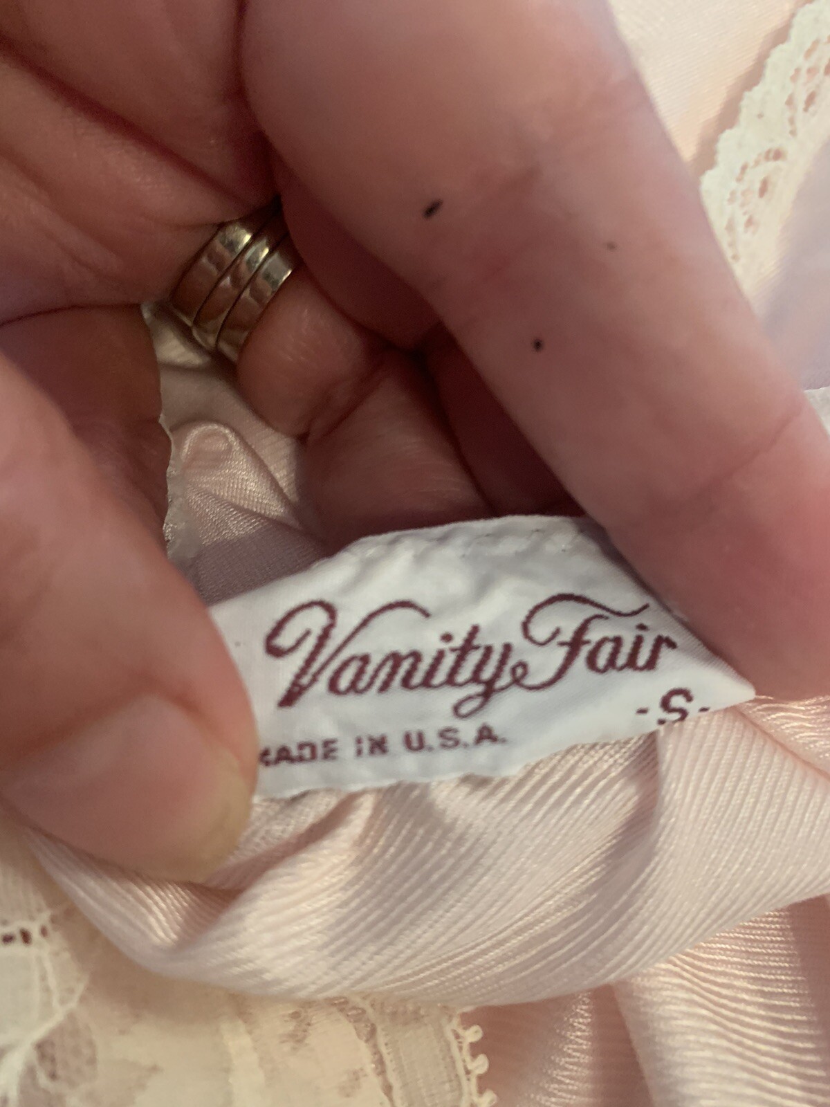 Vintage Vanity Fair Peignoir 2pc USA Nightgown Robe PINK Ladies Small Beautiful