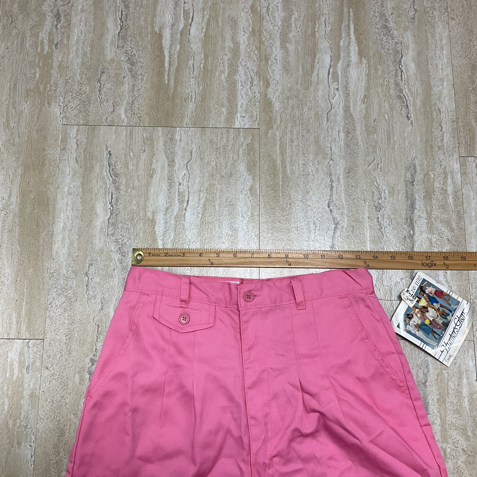 Vintage Hunters Glen Size 11/12 Pink High Waist Pleated Shorts 80s