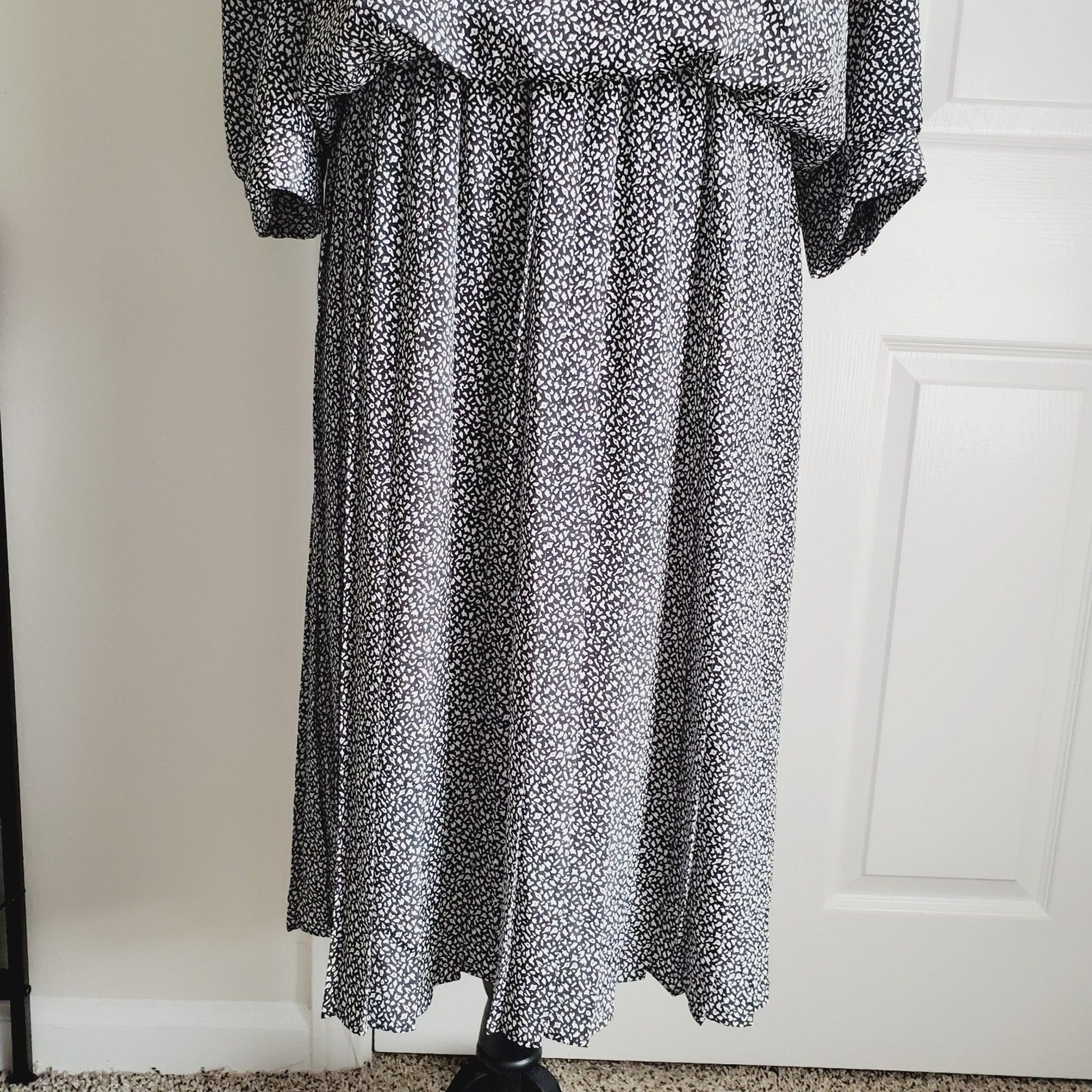 Vintage 1980s Shelly Michaels Gray Dress Size XL (15-16)