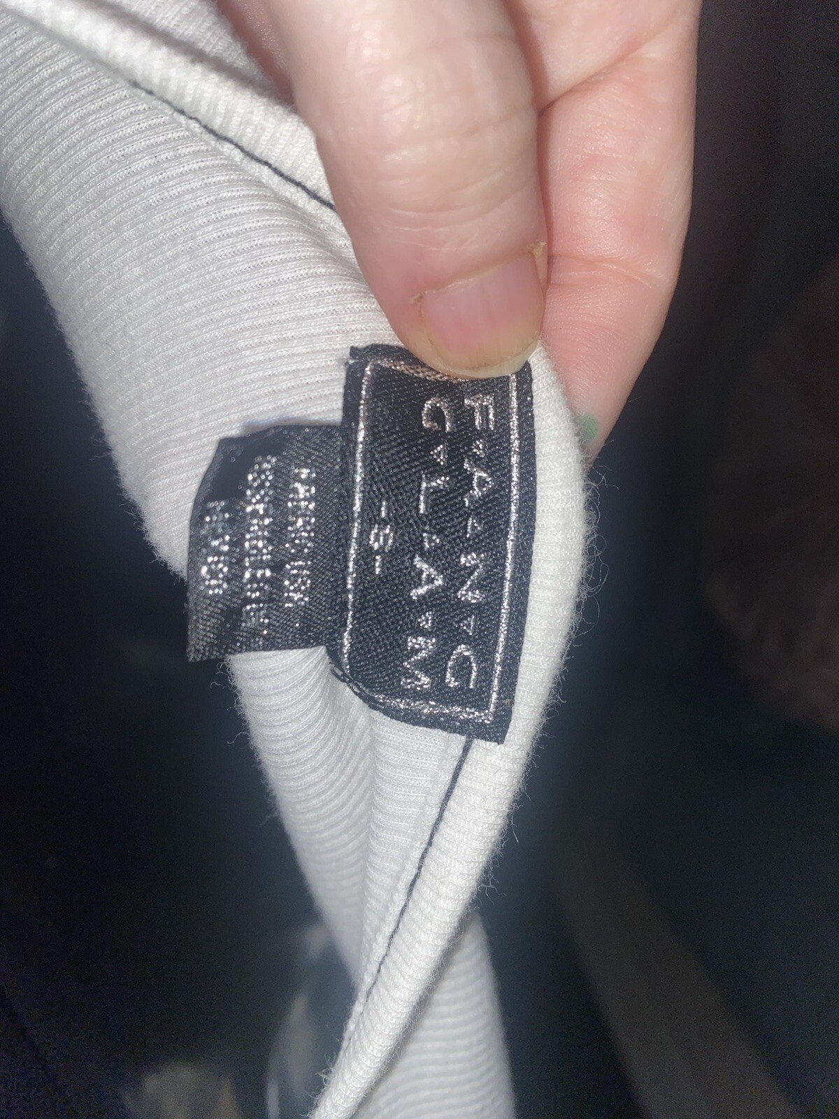 Vintage 90’s Black & White Longs Sleeve T Que Pasa by Fang Glam Small RARS