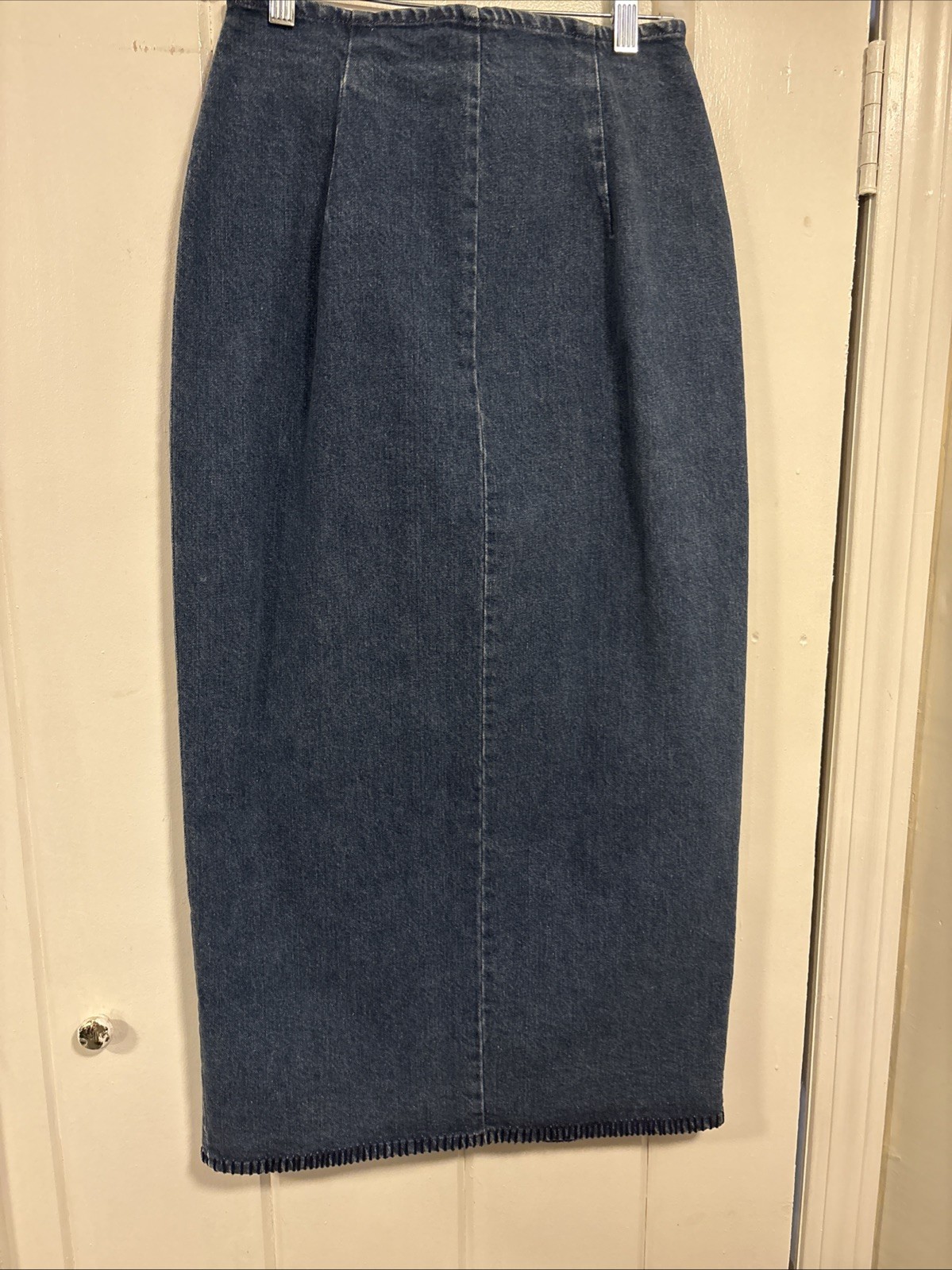 Vintage Ralph Lauren Sz 8 Blue Country Denim Maxi Wrap Skirt Grannycore Cottage