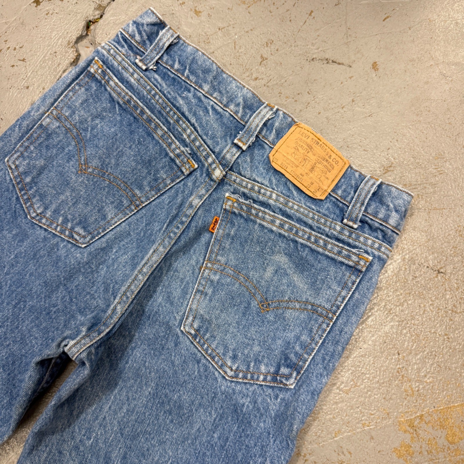Vintage Levi’s 705 Student Jeans Blue Orange Tab Women’s Made in USA 27 x 27