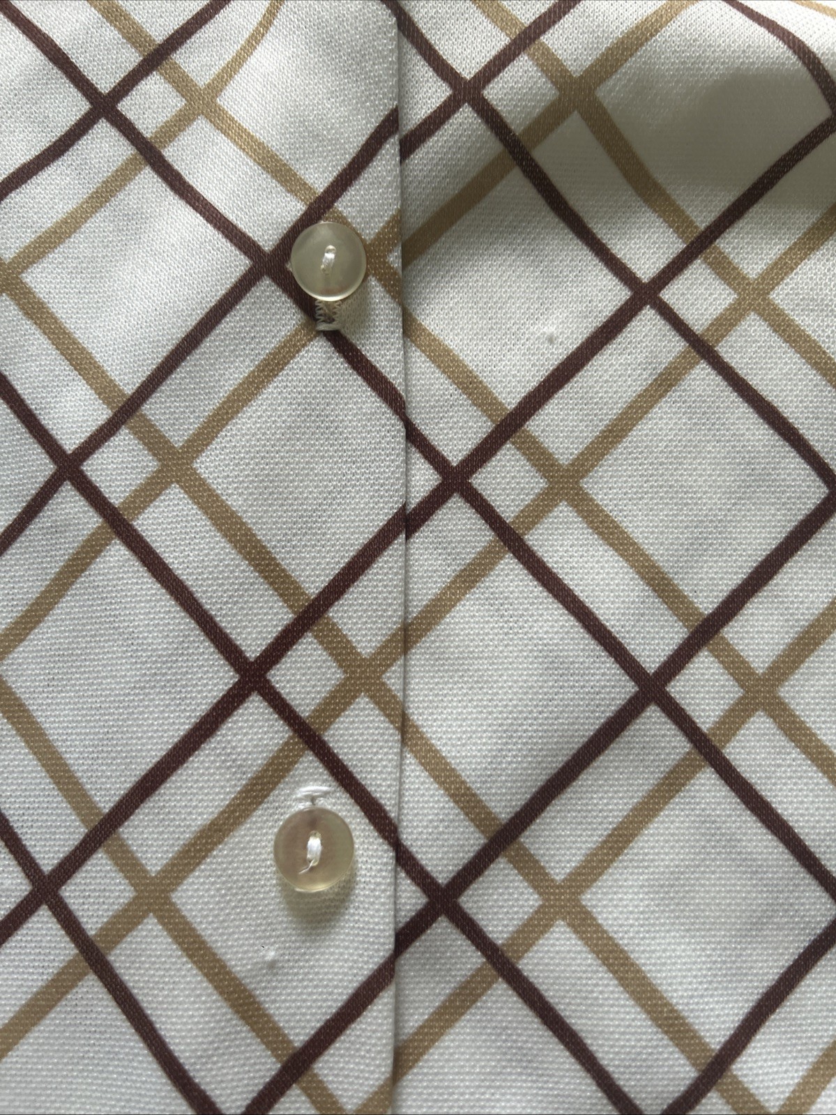 Vintage 1970’s Wide Collar Polyester Sleeveless Button Up Blouse With Waist Tie