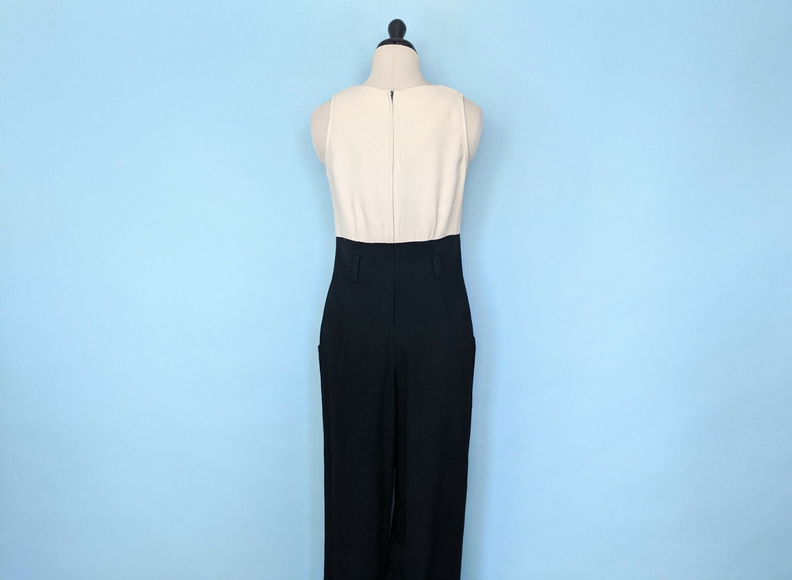Vintage 60s Two Toned Embroidered Jumpsuit, 1960s Wide Leg Rayon Jumpsuit