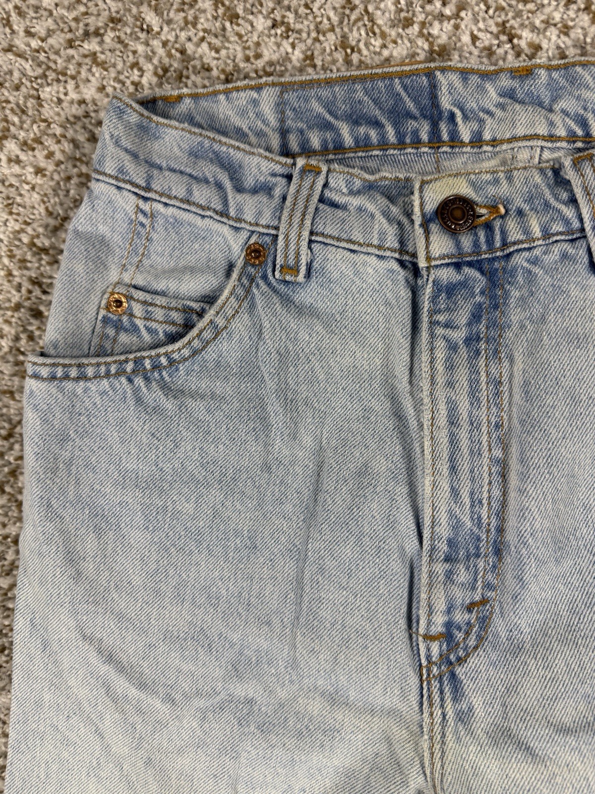 VINTAGE Levi’s 15921 Orange Tab Light Wash Tapered Fit High Rise Jeans Women’s M
